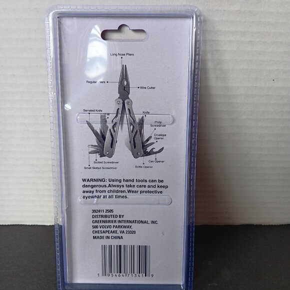 Tool Bench -- 12 Function - Compact - Stainless Steel Multi Function Plier Tool - Picture 2 of 6